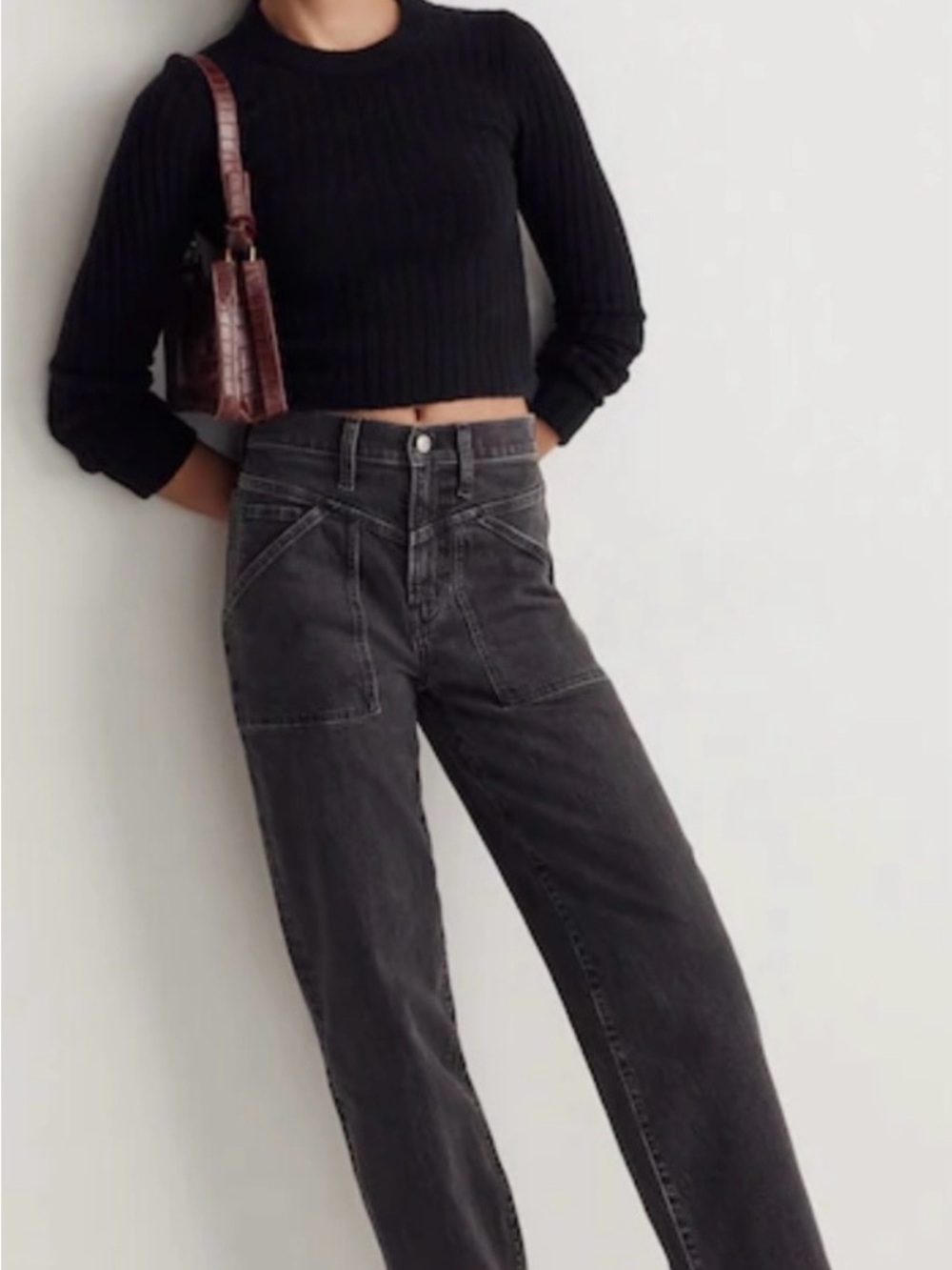 Madewell Black Straight-Leg Women's Jeans